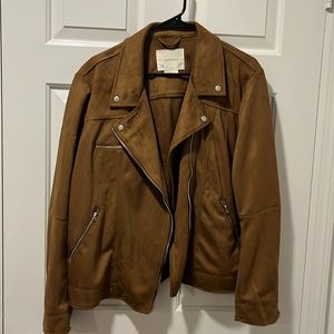 Anthropologie suede moto jacket